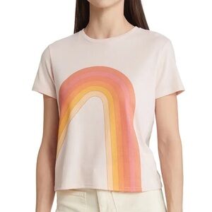 Marine Layer Pink Short-Sleeve Rainbow Tee